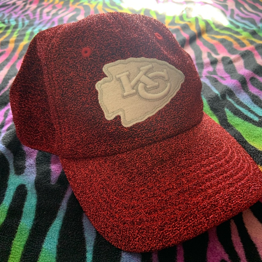 Chiefs Red Glitter Hat